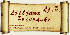 Ljiljana Pridraški vizit kartica